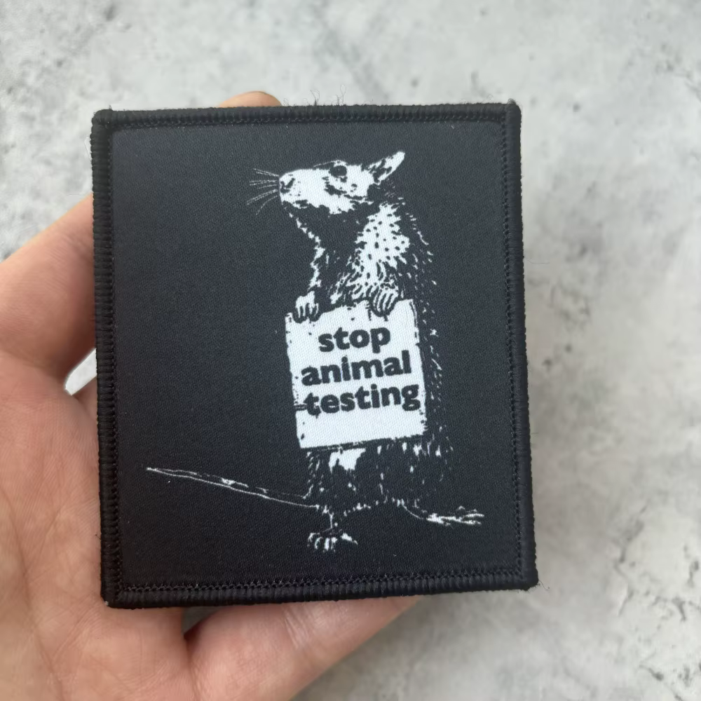 Parche táctico Punk Stop derechos animales rata – MOLLE militar - imagen 2