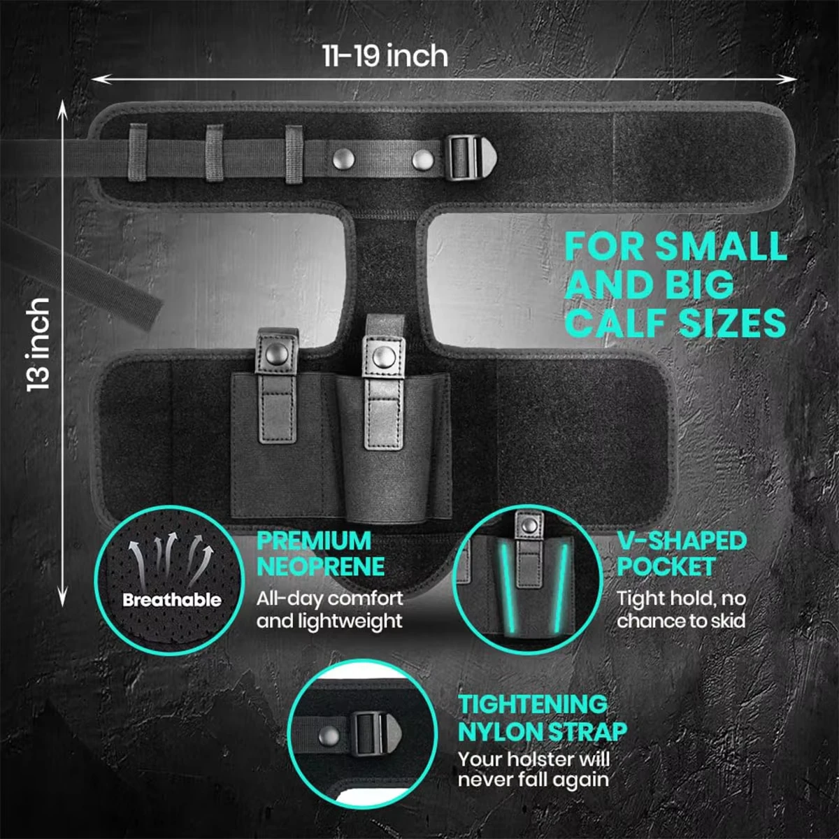 Funda de tobillo premium para ocultación profunda, 9 mm 380 Se adapta a Glock 43 26 19, Ruger LCP SIG P365 Springfield Shield 9 mm Bodyguard 380 - imagen 5