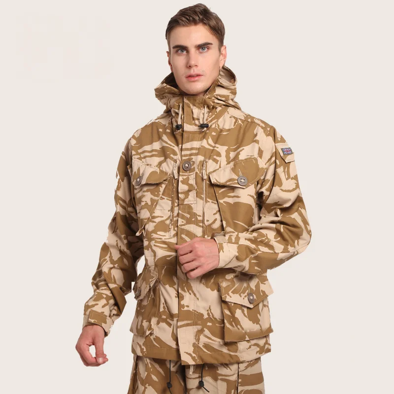 Gabardina de desierto para hombre, chaqueta táctica de combate al aire libre, Smock, edición británica, público, M65 - imagen 3