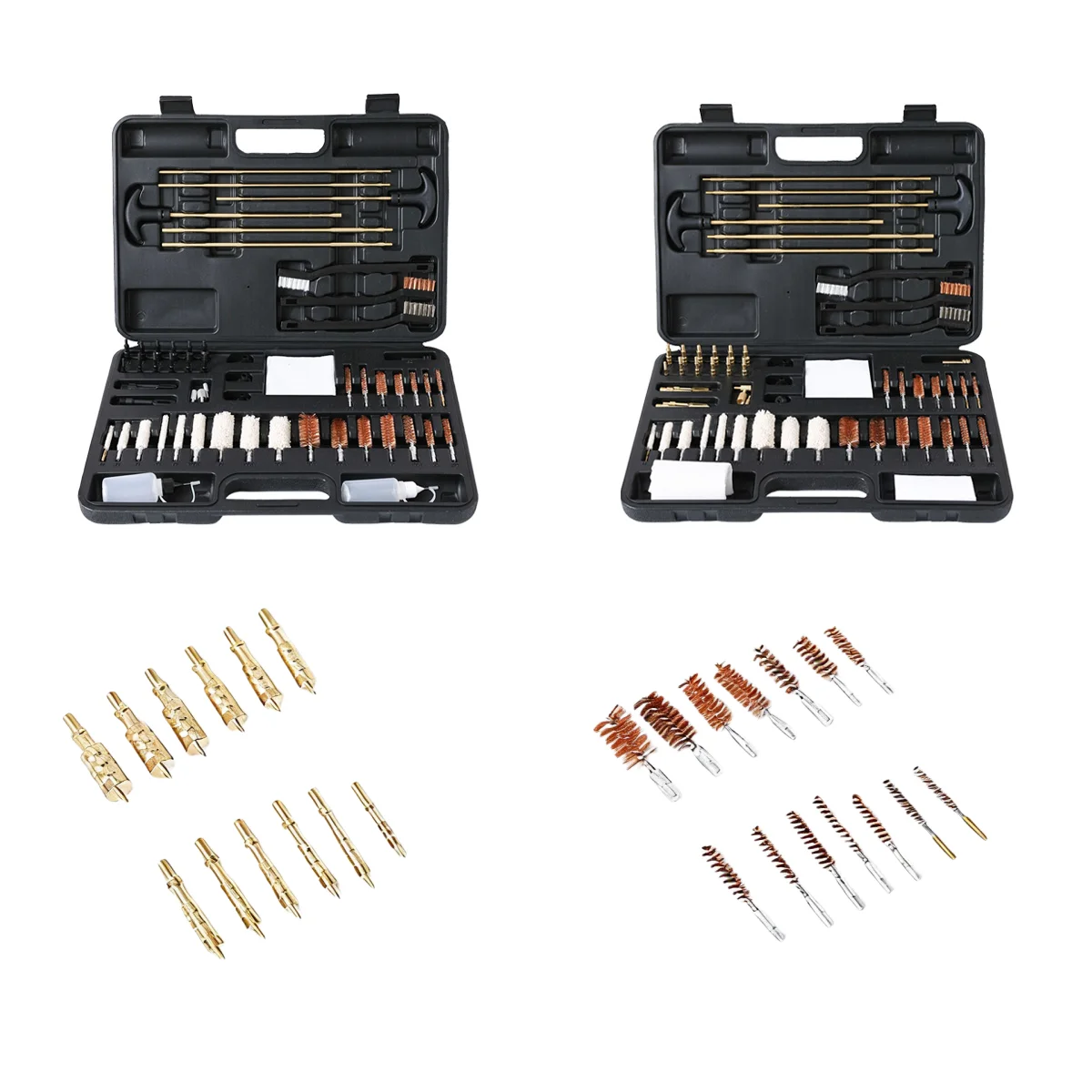 Kit de limpieza de armas universal con cepillos tácticos y estuche