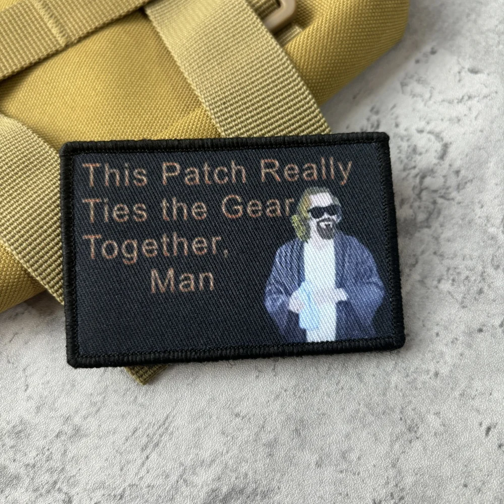"Este parche realmente atado el engranaje juntos, hombre" Parche táctico moral Impresión emblema de gancho y bucle brazalete militar pegatinas para mochila - imagen 5