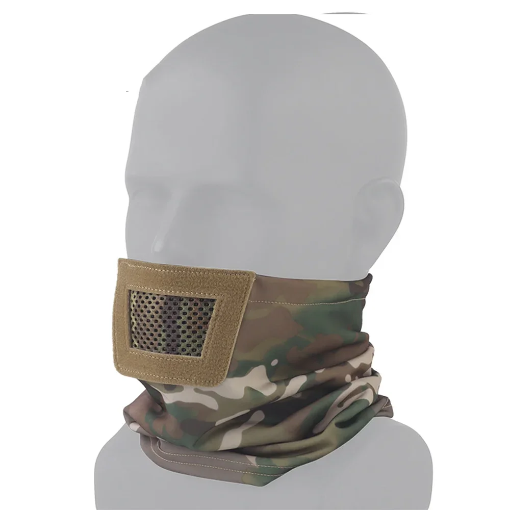 Máscara táctica de media cara, máscara de caballero a prueba de viento, casco facial transpirable para senderismo, ciclismo, juego de guerra, tiro, accesorios de caza