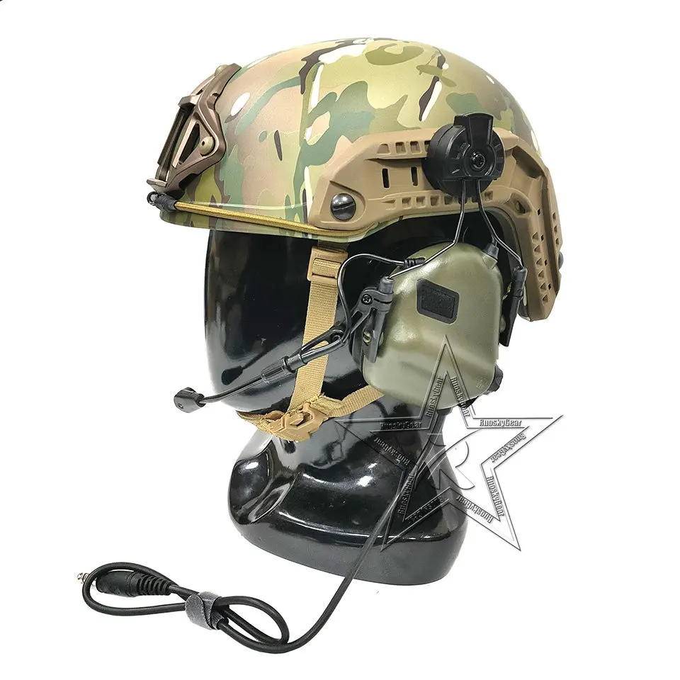 EARMOR-auriculares tácticos M32H Mod4 y adaptador M51 PTT, auriculares con cancelación de ruido para MT FAST ARC, riel para casco, envío gratis - imagen 3