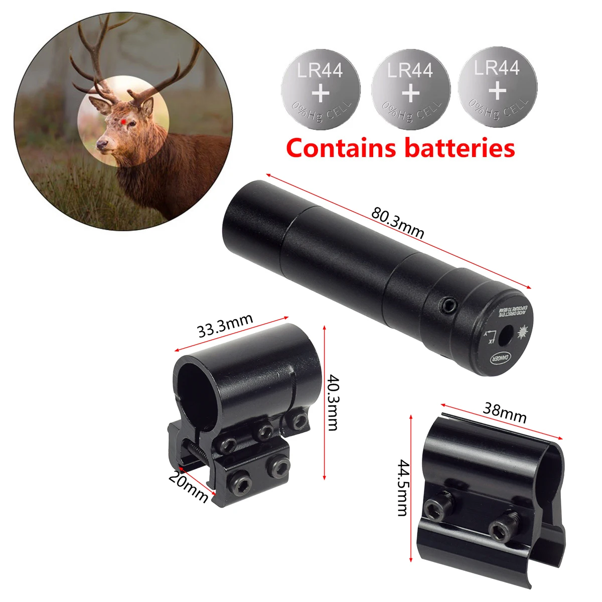 Mira láser de punto rojo táctico, potente alcance para exteriores, accesorios para pistola de caza, calibrador láser de caza de larga distancia, riel de 11/20mm - imagen 3