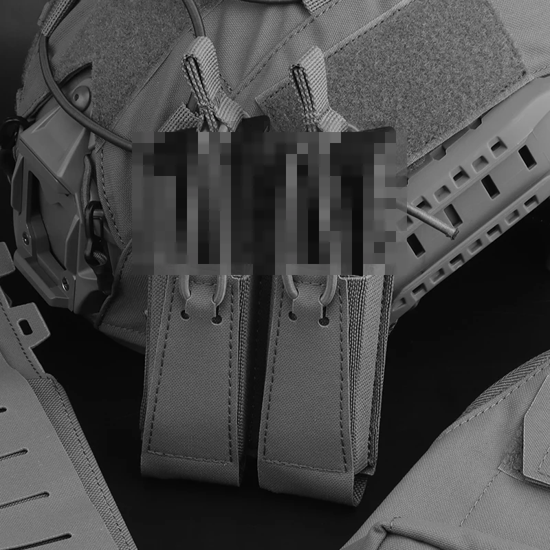 Mango elástico y correas MOLLE, doble bolsa magnética de 9MM para cinturón, portador de placa, accesorios de caza - imagen 2