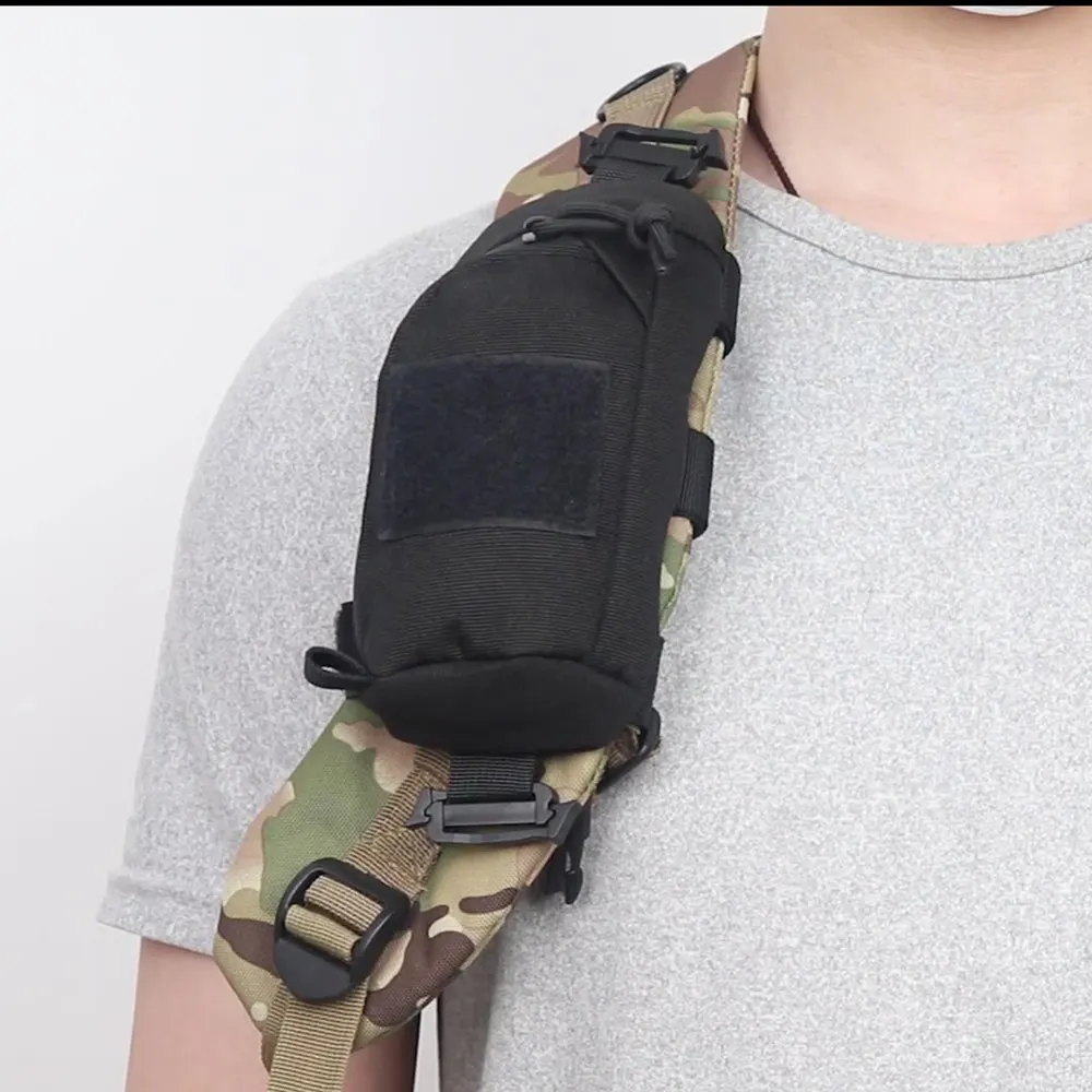 Mochila táctica con correa para el hombro, bolsa Molle para llaves, linterna, herramientas EDC, accesorios de caza y acampada al aire libre - imagen 3