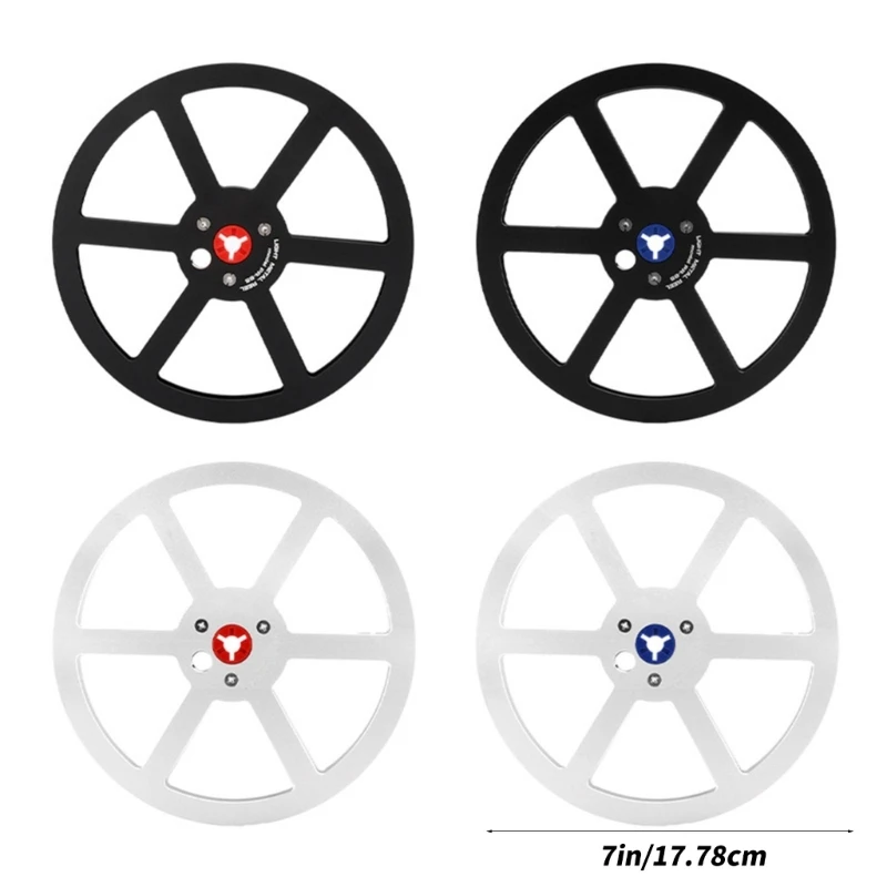 Adaptador carrete aluminio reforzado 6 orificios para jugadores carrete abierto 7 pulgadas construcción duradera - imagen 4
