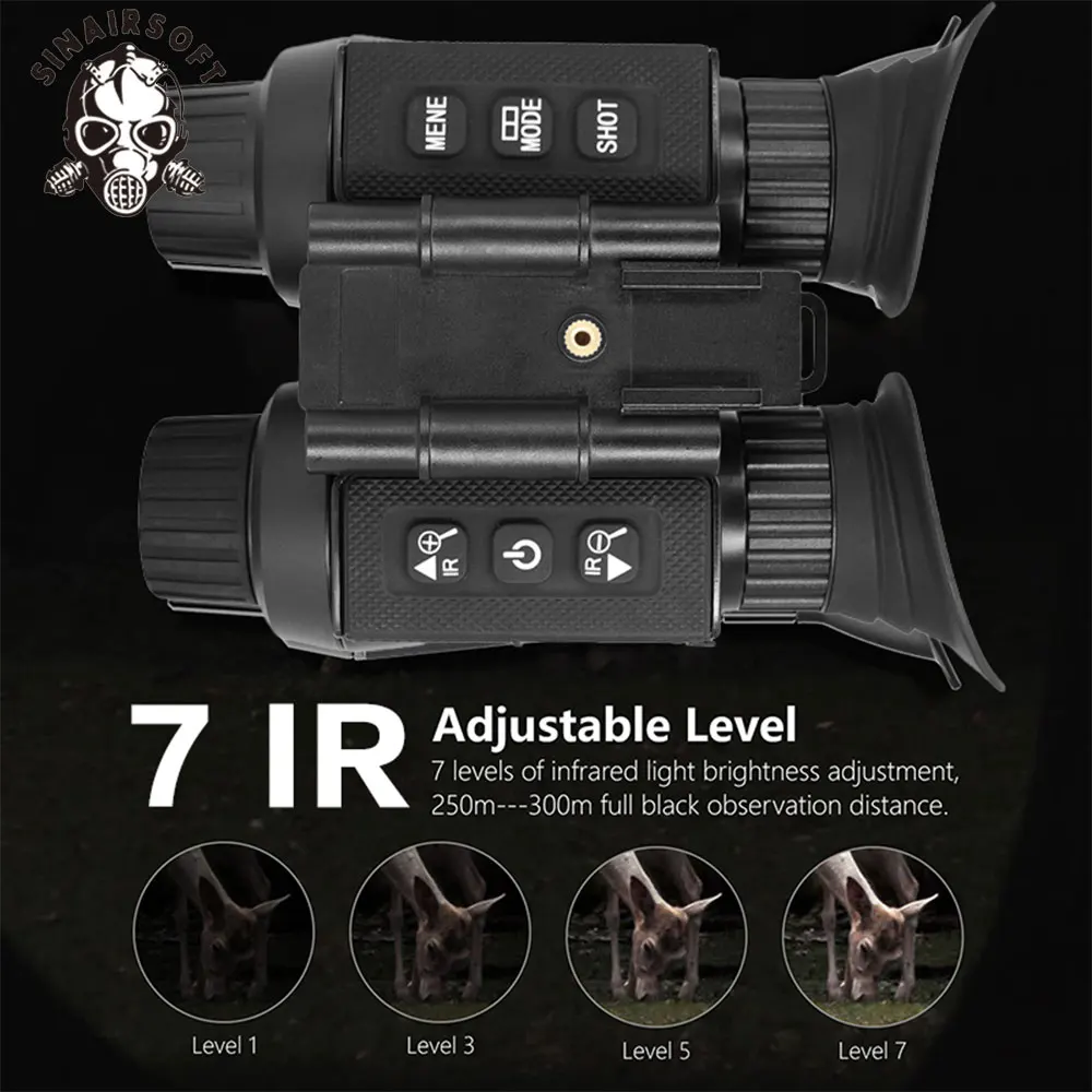 Gafas de visión nocturna montadas en la cabeza 3D, gafas de visión nocturna infrarrojas de alta definición, binoculares con correa para la cabeza NV8300 - imagen 5