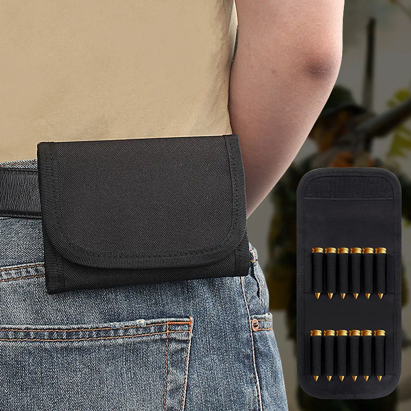 Rifle táctico, paquete de 12 cartuchos redondos, bolsa de conchas para escopeta, soporte de carcasa para escopeta Molle para exteriores, accesorio de caza - imagen 3