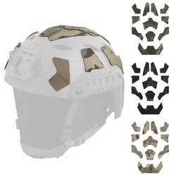 11 Uds casco táctico pegatina mágica parches para casco Airsoft gancho y bucle MC camo pegajoso para accesorios de casco de corte alto FAST SF