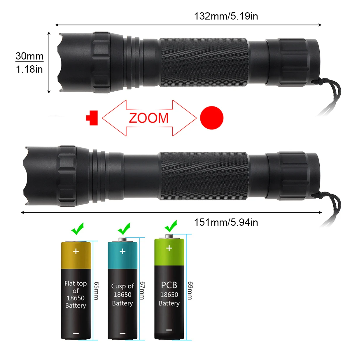 WF 501B-linterna infrarroja con Zoom de 850nm, luz de Flash LED de mano de alta potencia para instrumento de caza al aire libre, luces de relleno - imagen 2