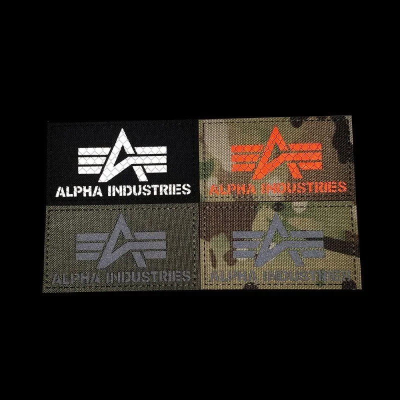 Parche bordado reflectante alfa, brazalete de gancho y bucle, emblema de moral militar, parches tácticos para mochila, pegatina, aplique de combate - imagen 2