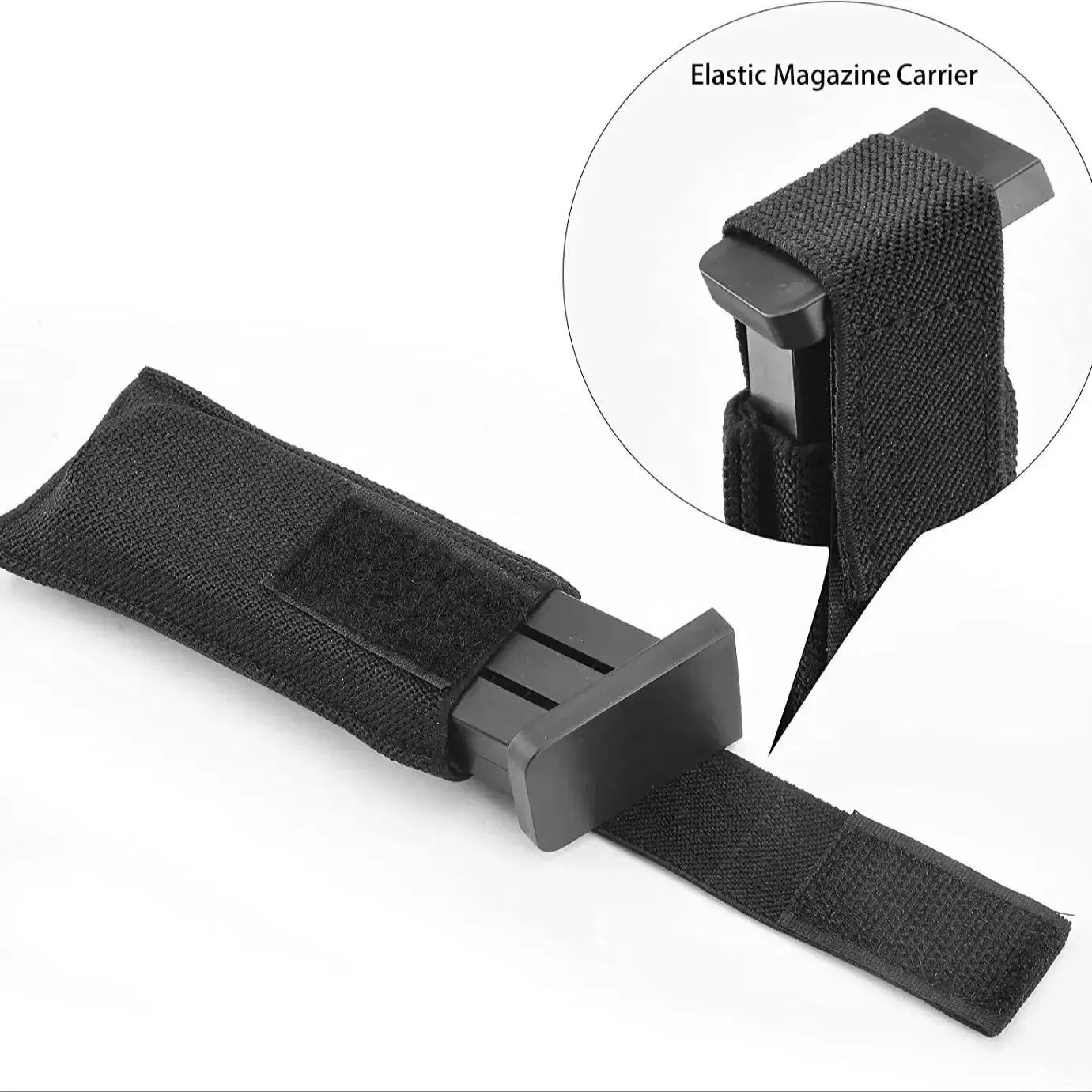 Bolsa de cargador de pistola de 9mm, portador oculto, Extra individual, bolsa Horizontal con gancho y bucle de seguridad - imagen 5