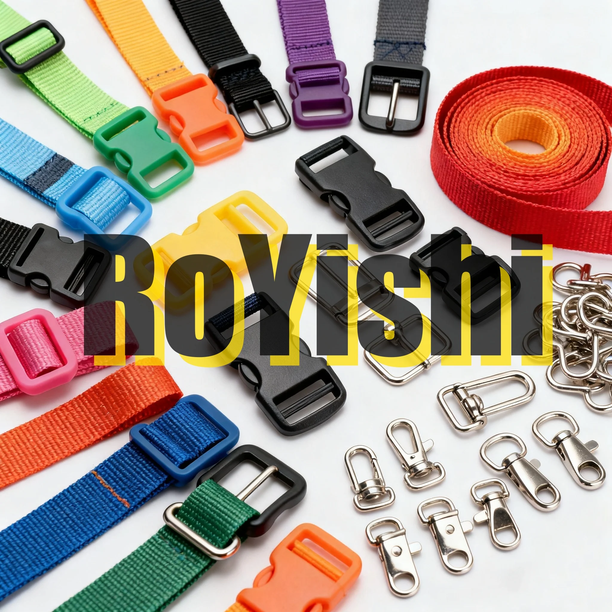 RoYishi Personalización del producto Hebilla de plástico Hebilla de gancho de metal Hebilla de cuerda de cinta Descuento de gran cantidad - imagen 3