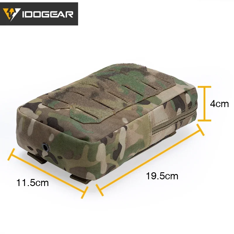 Bolsa táctica IDOGEAR, bolsa de utilidad Vertical MOLLE, bolsa para artículos diversos con corte láser 3578 - imagen 5
