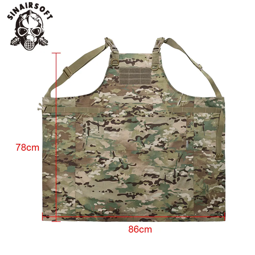 Delantal táctico unisex con múltiples bolsillos de alta resistencia con hebilla de liberación rápida, delantal de utilidad, 12 colores para asar, cocinar barbacoa - imagen 4