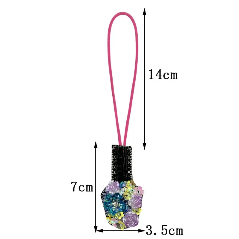 Parche colgante cuerda coco con cuentas imitación diamante 3D - imagen 5