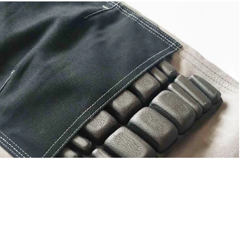 Babero de trabajo rodilleras generales trabajo 100% algodón artesano babero tirantes general mono Multi bolsillos uniformes de trabajo reparador - imagen 5