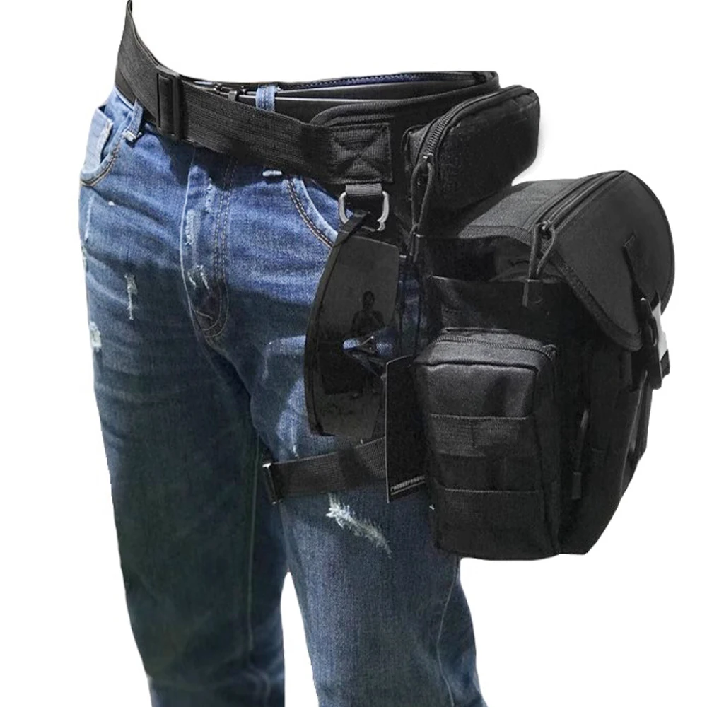 Bolsa de pierna multifuncional, bolsa de pierna táctica, riñonera para motociclismo, bolsa deportiva multiusos para ciclismo al aire libre y senderismo - imagen 3
