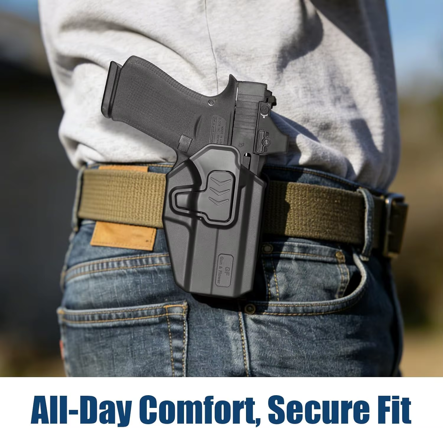 Funda OWB Glock, retención nivel II, derecha, MOS y rail - imagen 5
