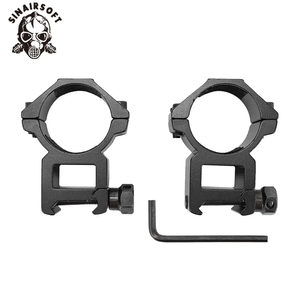 Anillo de montaje para mira de caza, 1 par, para alcance de tubo de 25,4mm y 30mm de diámetro, 11mm, 20mm, riel Picatinny de cola de milano, soporte para linterna táctica - imagen 4