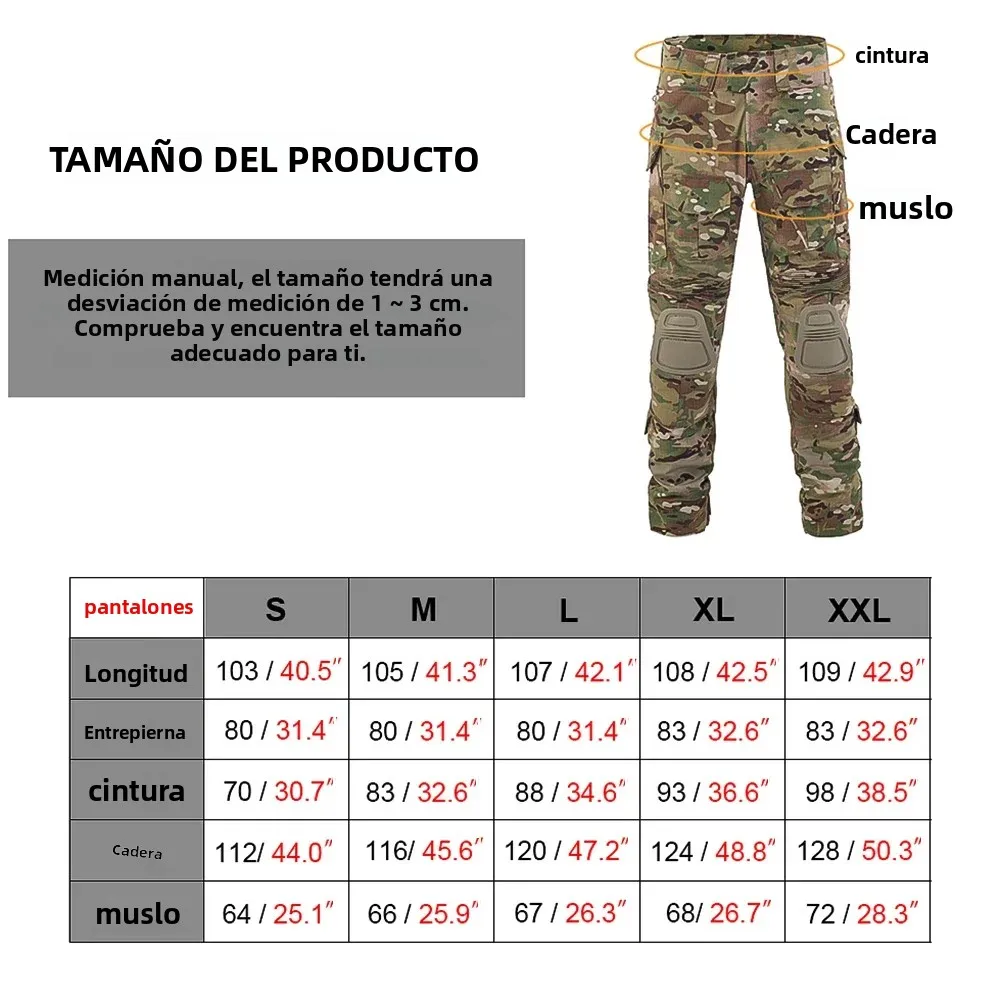 SINAIRSOFT caza táctica G3 combate arrugado BDU camuflaje hombres uniforme ropa deportiva algodón poliéster camuflaje - imagen 5