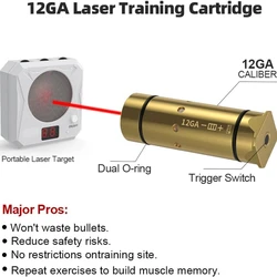 Cartucho láser multicalibre para entrenamiento táctico y fuego seco