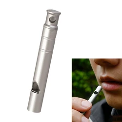 Silbato de emergencia de titanio ultraligero con cable, supervivencia al aire libre, Camping, senderismo, exploración, silbato de Camping