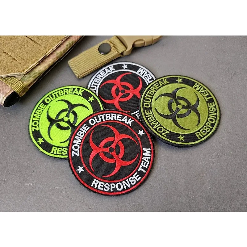 Umbrella Corporation PVC 3D insignia de goma parche táctico Logo de mapache Corp insignia de riesgo biológico aplique emblema - imagen 5