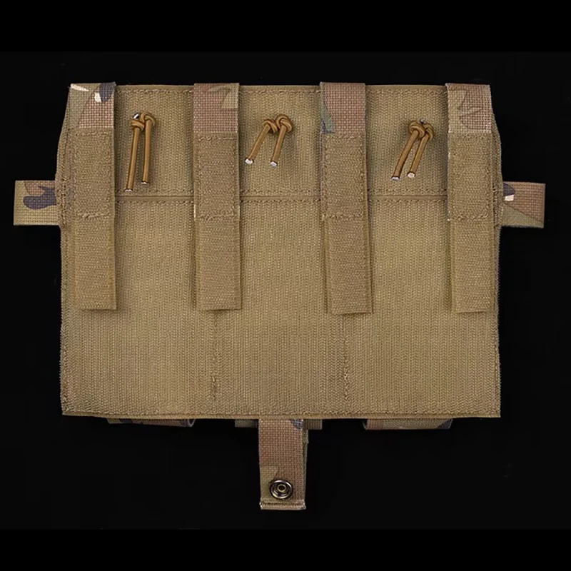 Bolsa táctica Molle para revistas, chaleco de caza SPC JPC, portador de placa, Panel frontal Triple M4 Mag, bolsa de soporte para Paintball, equipo Airsoft, 556 - imagen 4