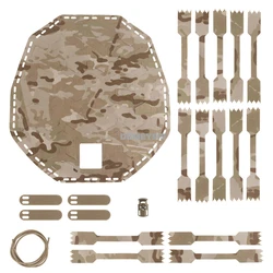 Cubierta casco táctico camuflaje 3D, red con corte láser universal