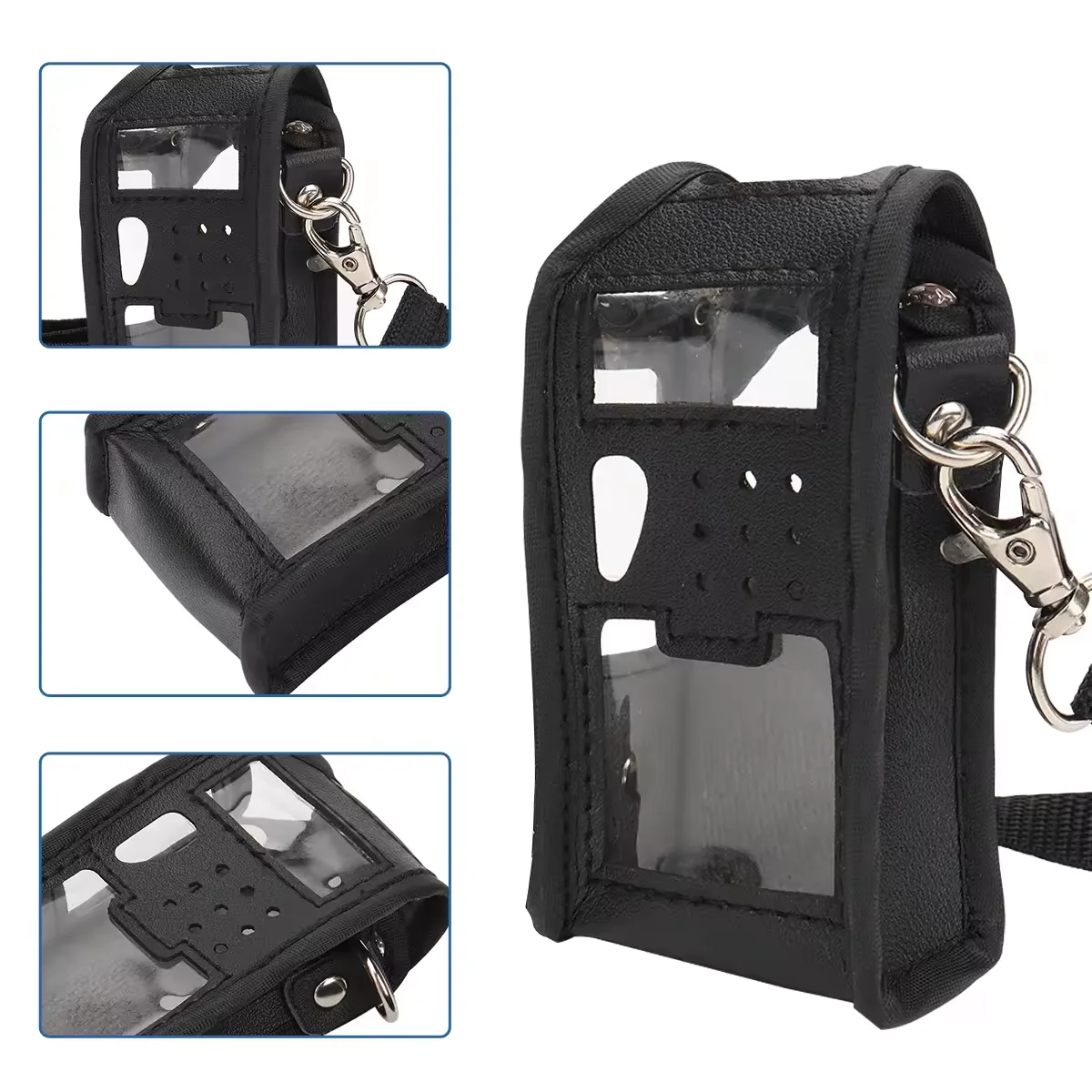 ABBREE-funda blanda serie UV-5R, accesorios, funda blanda de cuero, soporte de transporte, funda de Radio para Baofeng Walkie Talkie UV-5R/5RB - imagen 5