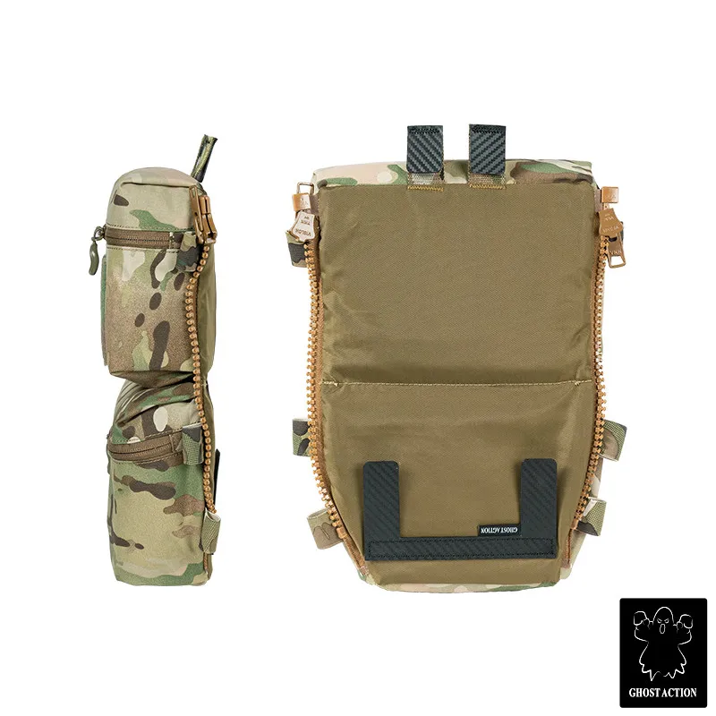 Ghost Action-paquete de Panel trasero táctico, bolsa doble para FCPC V5, chaleco táctico con cremallera en la espalda, accesorios 6509 - imagen 3