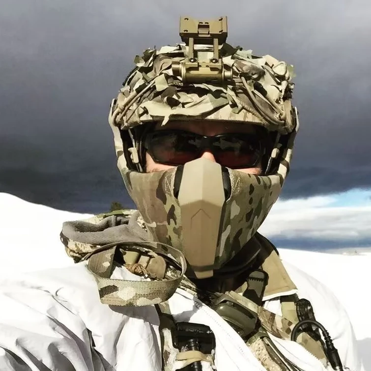 Cospaly Airsoft Mandible conexión de riel guía táctica media máscara facial para casco FAST/STS CCT/de corte alto