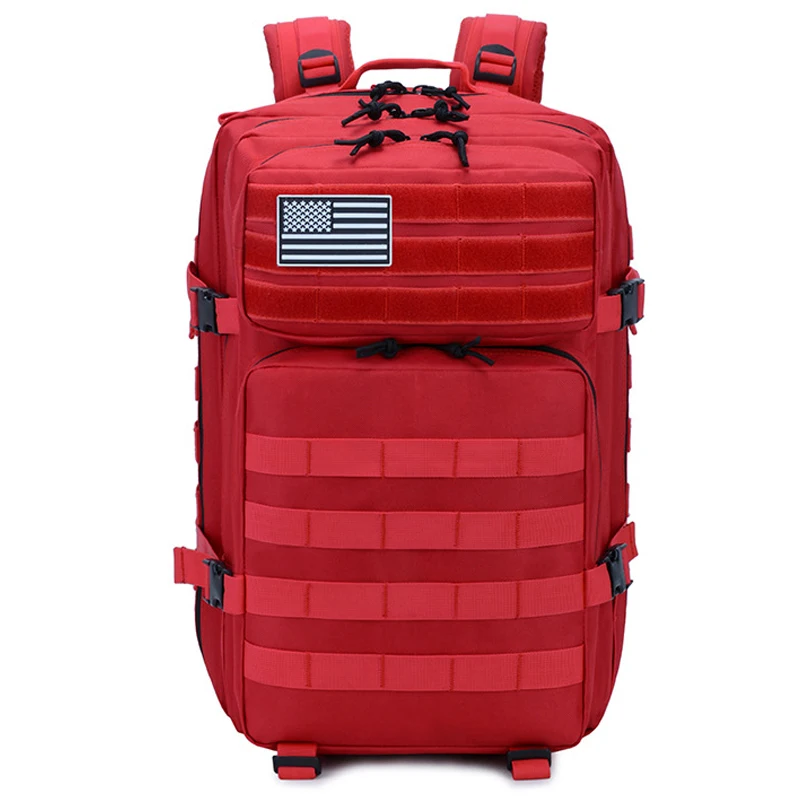 Mochila táctica de 45l, bolsa de viaje al aire libre, mochila MOLLE de Fitness, mochila escolar para gimnasio EDC, mochila de senderismo, soporte para botella de bruja - imagen 3