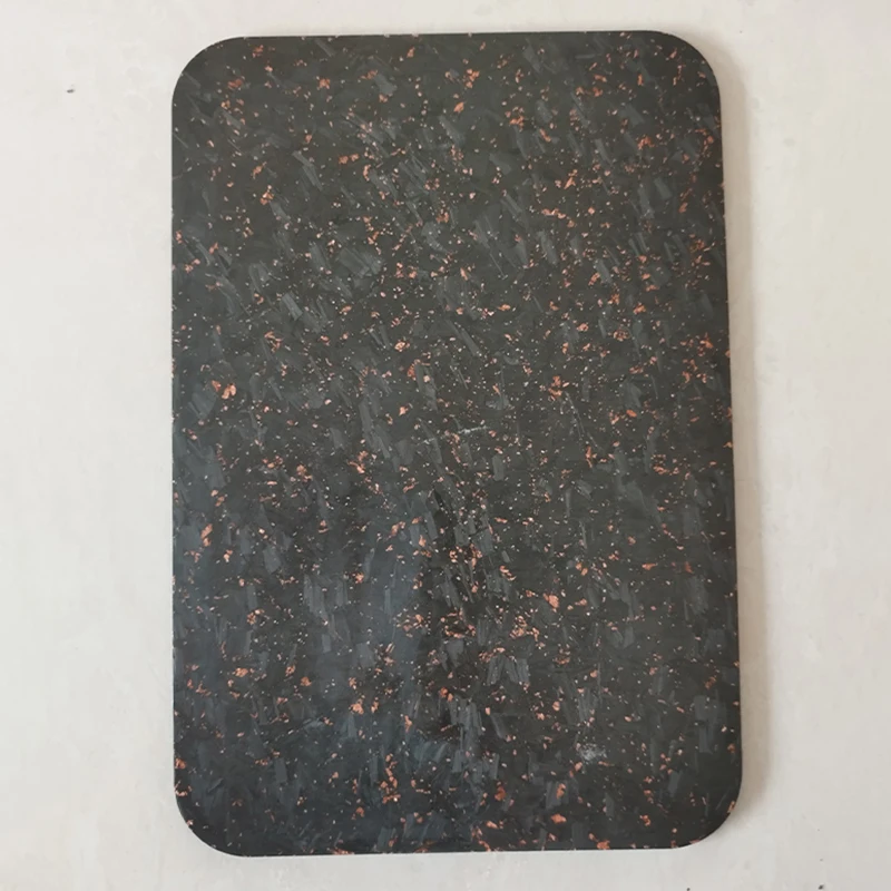 Placa de tablero de resina negra de mármol y fibra de carbono, polvo de cobre rojo, 315x215x3mm, para mango de cuchillo DIY, parche de compresión de Material, 1 ud. - imagen 2