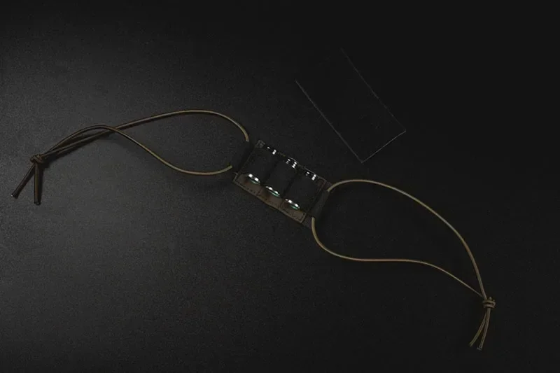 Cordón de montaje para casco de caza, bolsa de tablero de almacenamiento de batería elástica, gancho de bucle, soporte de baterías, dispositivo de cascos, banda de correa fija - imagen 4