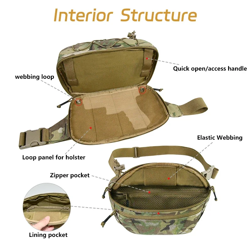 Riñonera táctica CCW, riñonera de transporte oculta con cinturón ajustable, riñonera táctica, bolsa para pistola - imagen 5