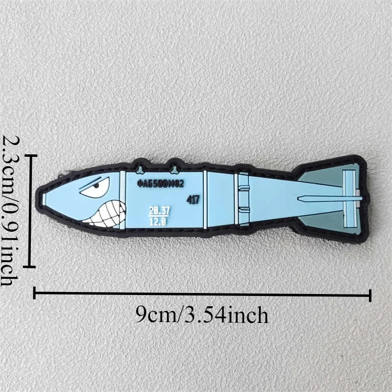 ФАБ-500 Parche de PVC Avión Insignia de moral táctica militar Mochila con gancho y bucle Adhesivo decorativo Parches para brazalete para ropa - imagen 3