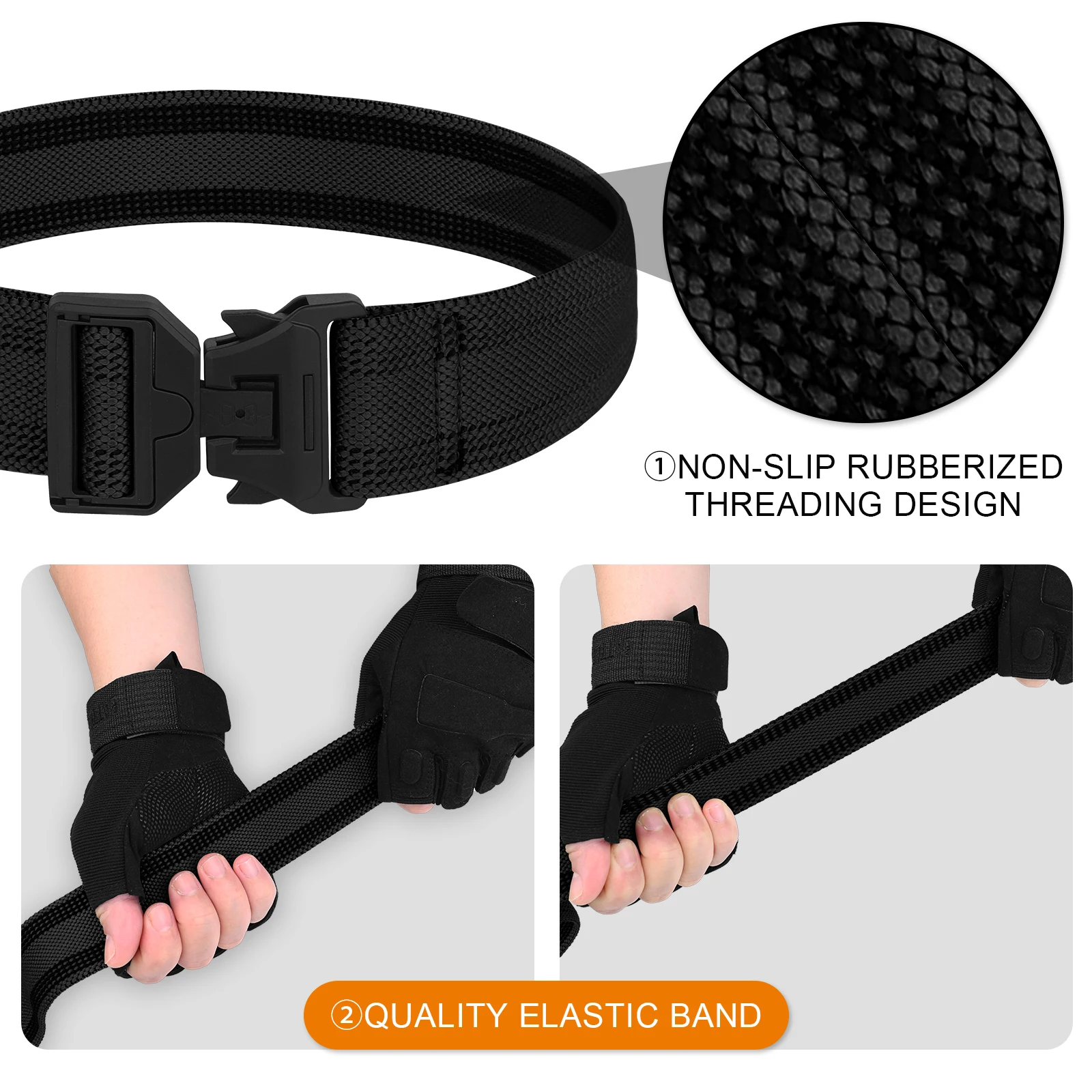 KRYDEX-Correa táctica para pierna de 1,5 ", imán de liberación rápida, correa elástica para muslo, funda para caída de pierna para tiro, equipo de combate de caza - imagen 3