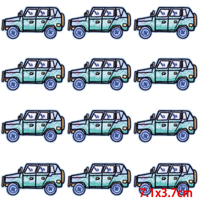 Parche bordado para el coche, pegatinas para planchar en la ropa, aventura al aire libre, 10 unidades por lote - imagen 5