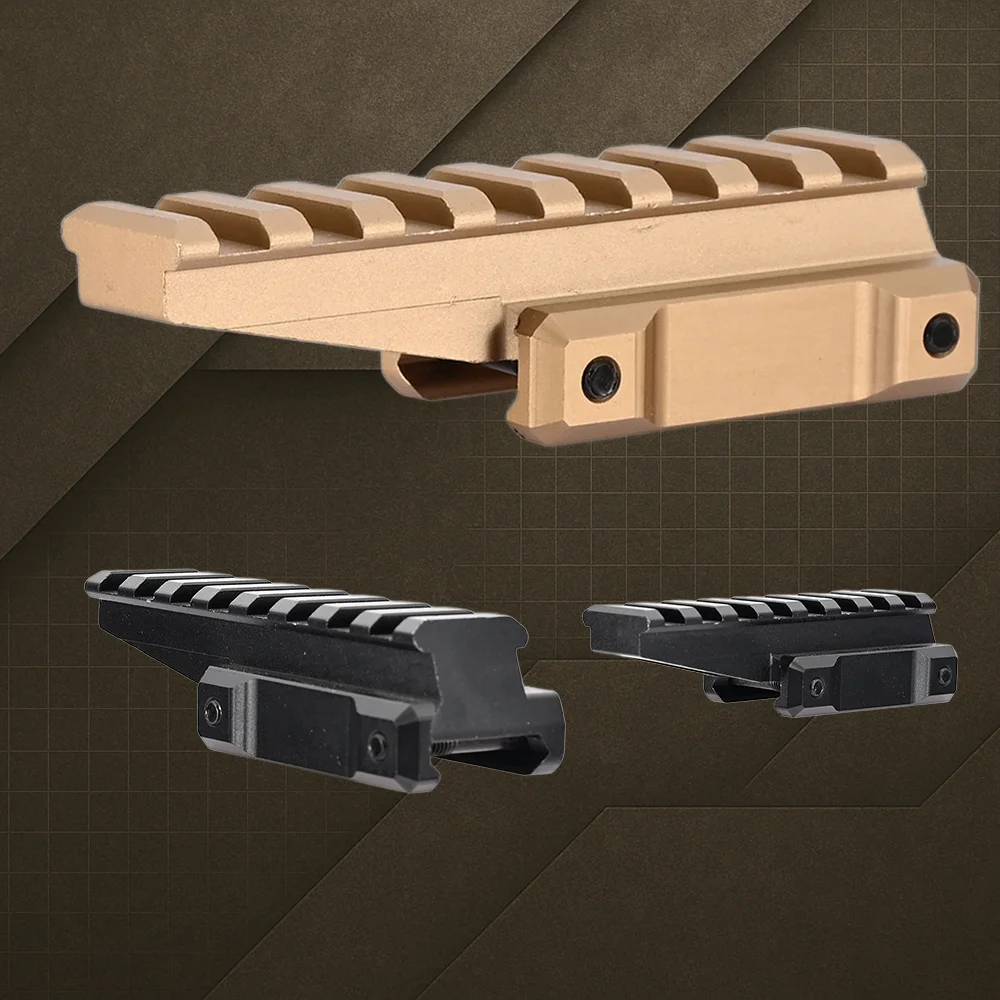 Soporte táctico elevado para óptica Red Dot: elevador de riel Picatinny Weaver de aluminio duradero