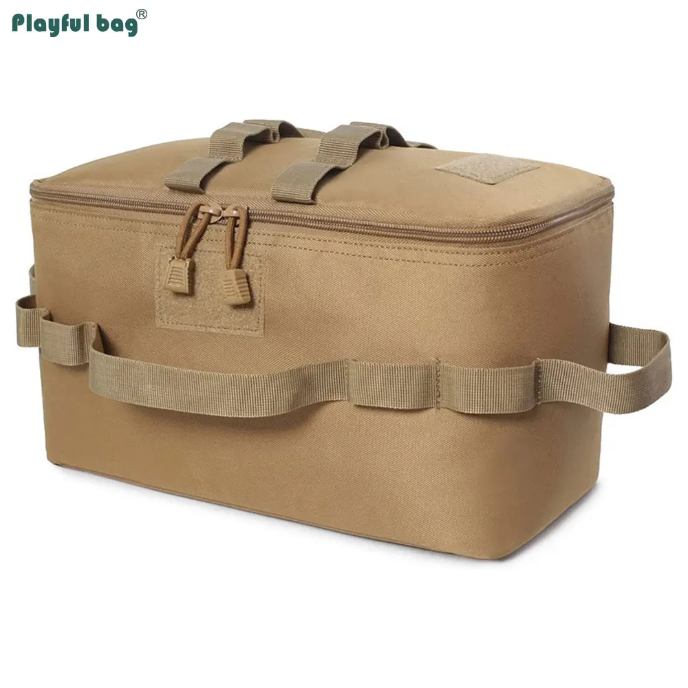 Bolsa de almacenamiento táctica para acampada, bolso de lona de camuflaje, paquete de transporte de mano pequeño multifuncional, equipo para deportes al aire libre AVA266 - imagen 4