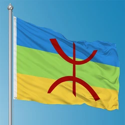 Bandera Amazigh de poliéster para tapiz decorativo norte de África