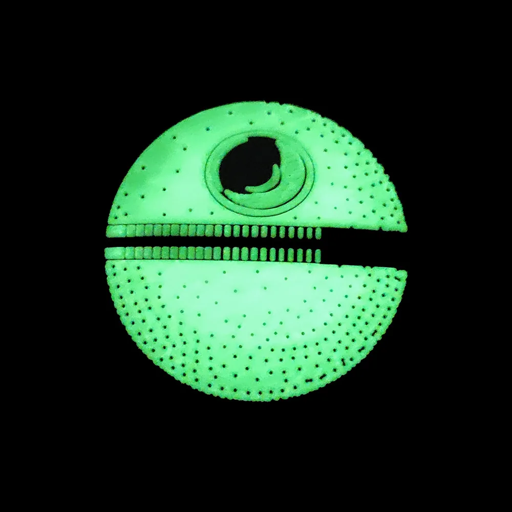 Insignia de Velcro luminosa de goma suave 3D, paquete al aire libre, pegatina de moral para estación de combate orbital de la Fuerza Espacial, redonda, 8x8cm - imagen 2