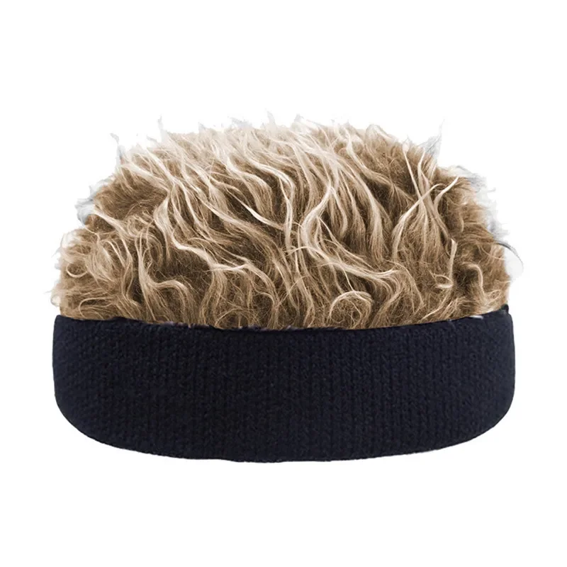 Novedad visera para el pelo gorra para el sol peluca con visera con pelos falsos peluquín divertido pelo Snapback sombreros gorra de béisbol ajustable - imagen 3