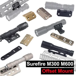 Serie ARIS táctica Surefire M300 M600 montaje de explorador compensado M lok Keymod SMR Base de riel caza Airsoft soporte para linterna