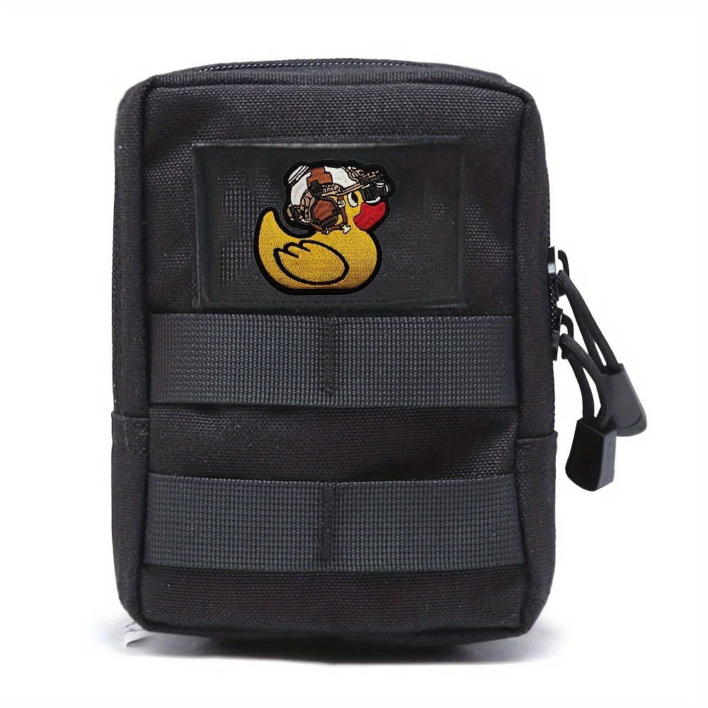 Lindo parche de pato táctico Velcros divertido militar gancho y bucle pegatina de sujeción insignia bordada para DIY Molle mochila equipo - imagen 4