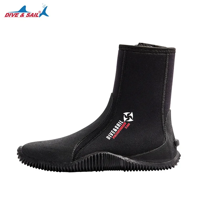 Bota de buceo de neopreno Premium de 5MM, zapatos de agua de 5m, botines de traje de neopreno con suela de goma antideslizante con cremallera para Surf y buceo - imagen 4
