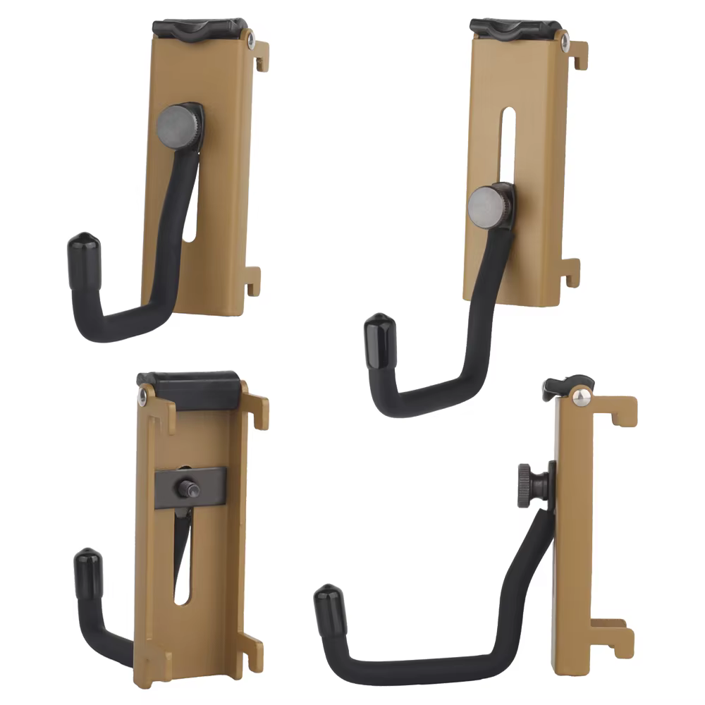 Expositor táctico de pared con ganchos para fusil y chaleco - imagen 3